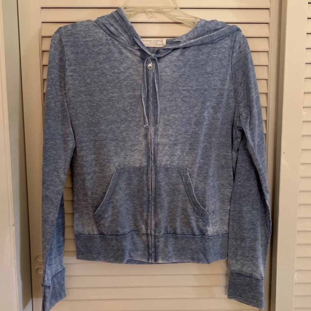 Blue zip up hoodie